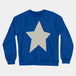 Lead Crystal Grey Star on Teal Crewneck Sweatshirt